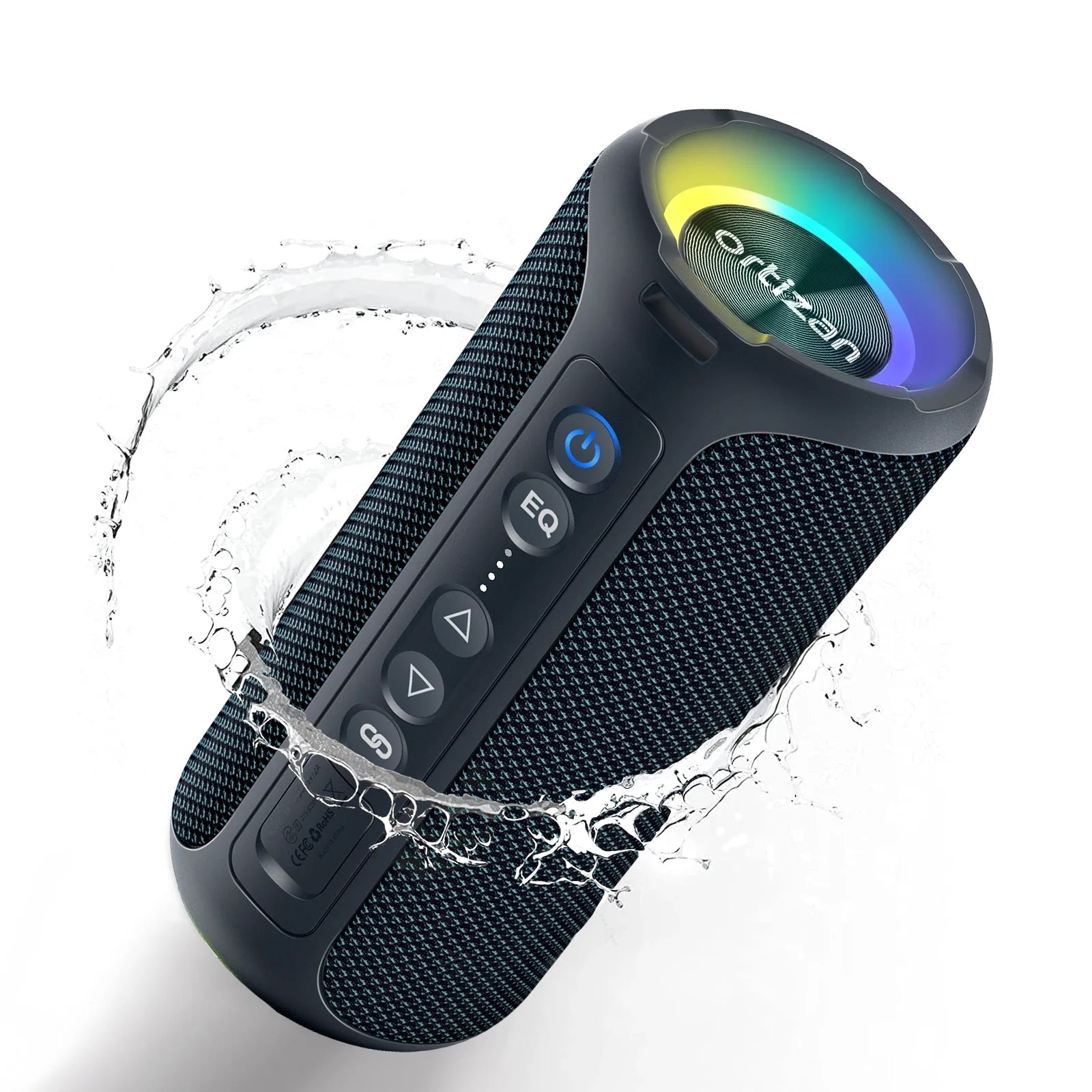 40W Portable Bluetooth Speaker — Bluetooth 5.3, IPX7 Waterproof, Deep Bass, LED Lights, 6600mAh Battery, TWS, AUX/TF