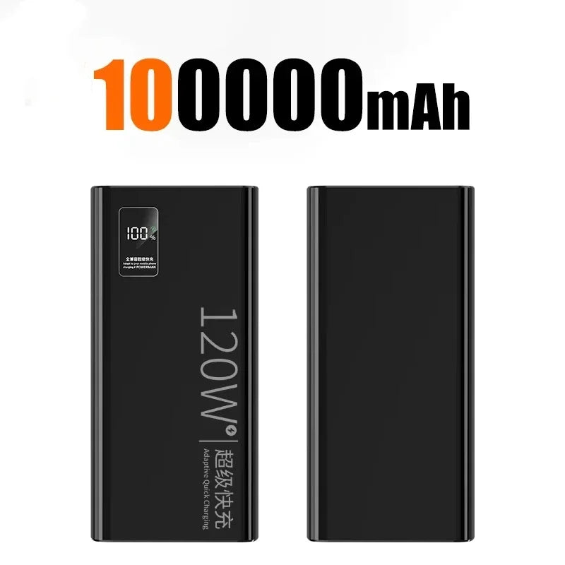 120W 200000mAh Power Bank Portable Fast Charging Battery Pack with LED Digital Display USB-C 2-Way Quick Charge