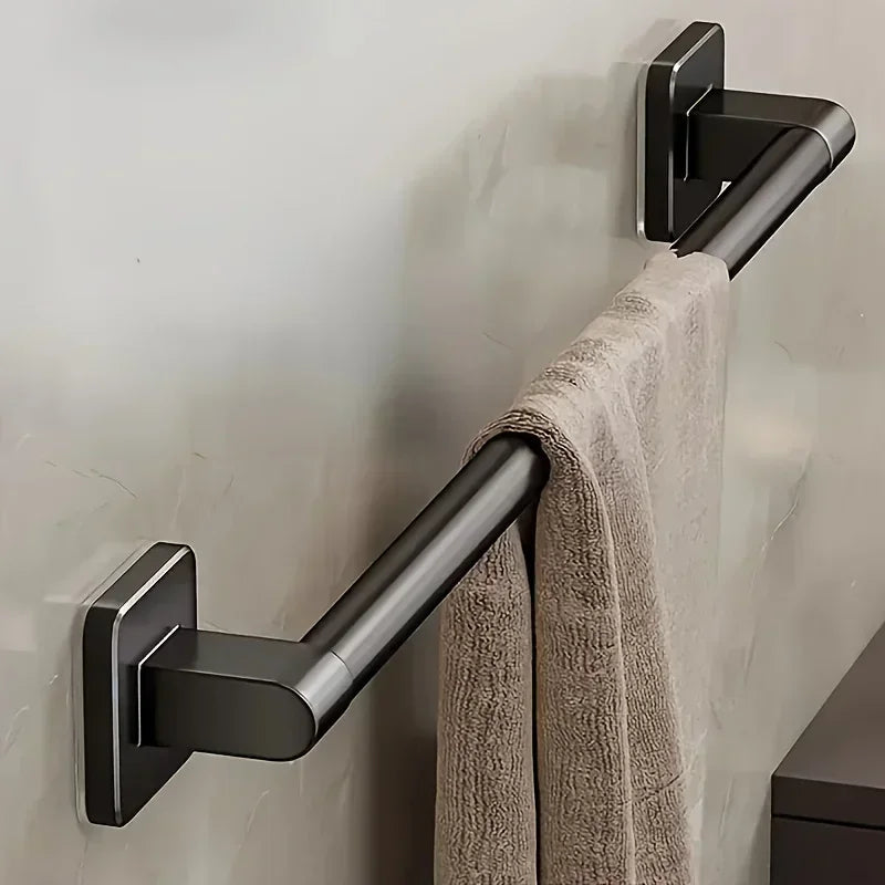 6-Pack Self-Adhesive No-Drill Towel Rack Hooks – Aluminum Wall Towel Holder, Polished Finish