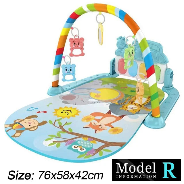 Baby Kick & Play Piano Gym Mat - Musical Tummy Time Activity Playmat for 0-36 Months (30 x 23 x 16.5 in / 76 x 58 x 42 cm)