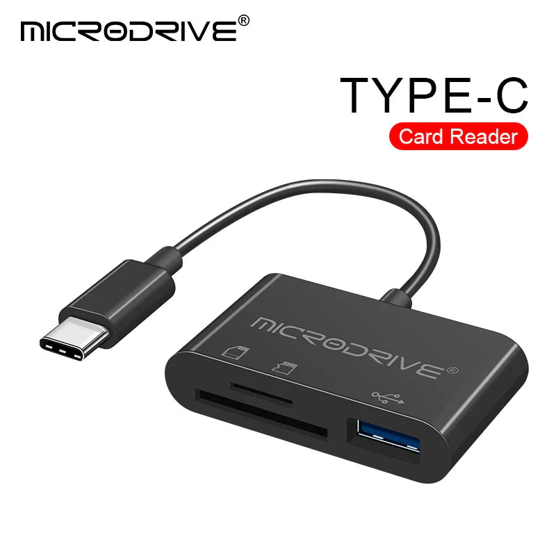 USB-C Multi Card Reader Hub — 3/5/6-in-1 SD & microSD (TF) + USB 2.0/3.0 Adapter, Up to 6 Slots