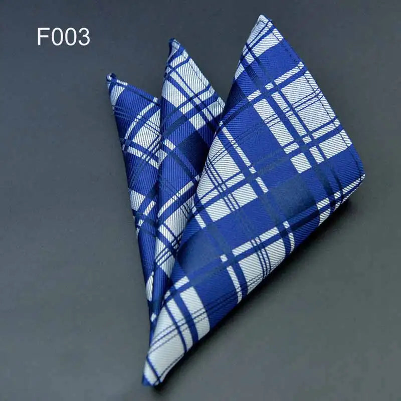 Men's Pocket Square 41 Colors - Plaid Dot Paisley Polyester Handkerchief 25 x 25 cm (9.8 x 9.8 in)