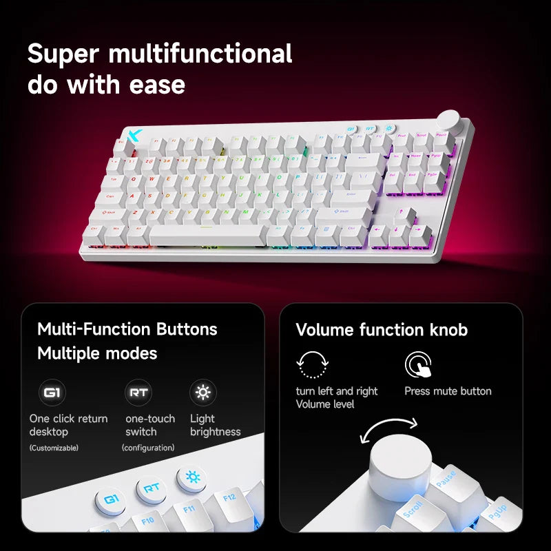 78-Key Hot-Swap Mechanical Gaming Keyboard with Magnetic Switches, PBT Keycaps & RGB USB