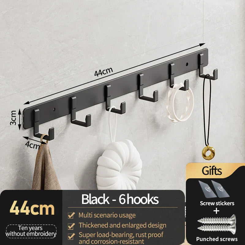 Heavy Duty Aluminum Wall Hooks for Coats & Bags, Entryway, Closet & Wardrobe Robe Hooks (1-3 Pack)