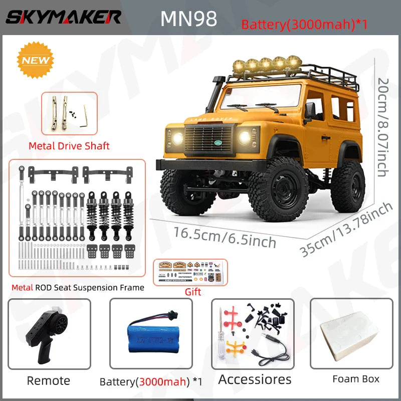 1:12 RC Car MN99s MN98 4WD Rock Crawler Remote Control Truck Toy