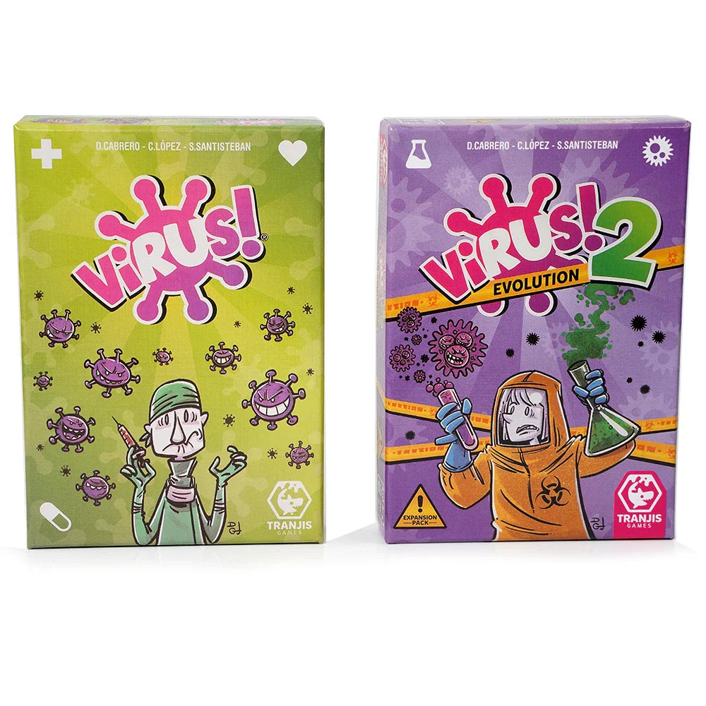Bilingual Virus Card Game - Spanish & English Party Card Game for Family and Friends (Ages 14+)