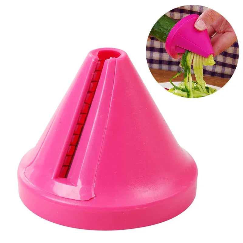 Manual Spiral Vegetable & Fruit Peeler Shredder — Stainless Steel Rotating Grater for Carrot, Potato, Cucumber