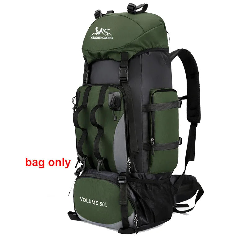 90L Waterproof Hiking & Camping Backpack — Large Capacity Trekking Rucksack for Travel (Unisex)