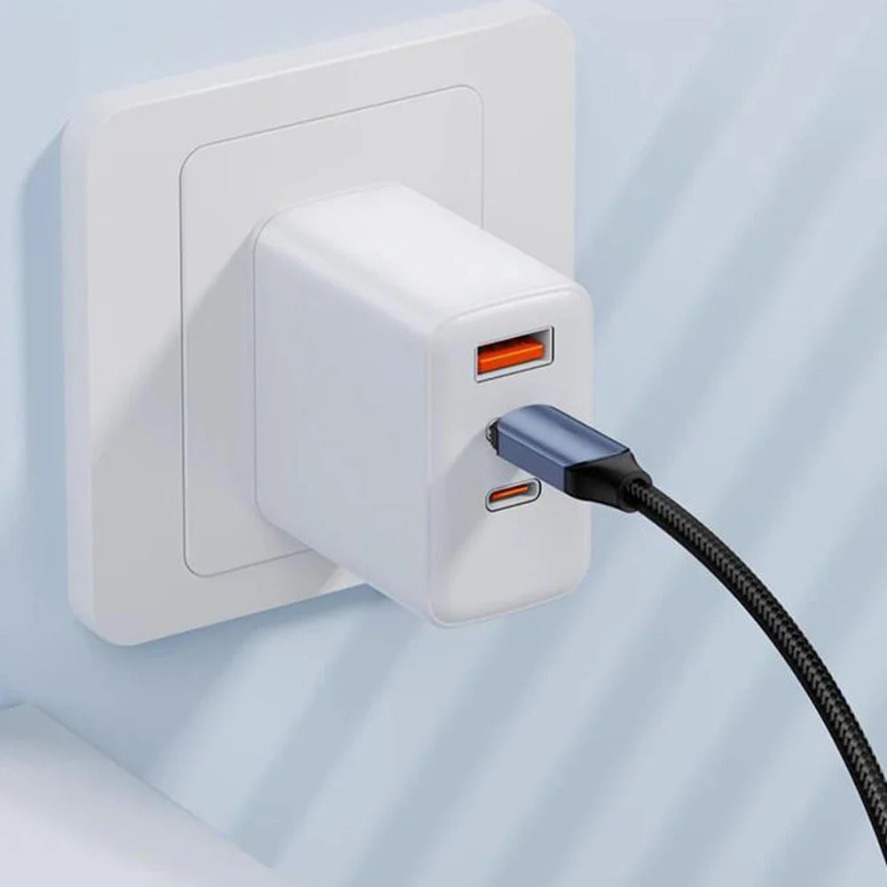 100W USB-C to USB-C PD Fast Charging Cable 1m/2m (3.3ft/6.6ft) High-Speed Data & DisplayPort Video