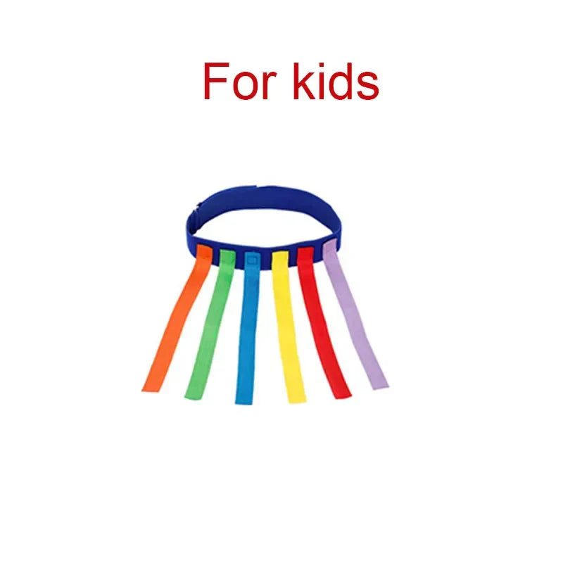 Tail Tag Game Belt Set, 1 Adjustable Waistband with 6 Tail Straps for Kids & Adults, Outdoor Party & PE Games