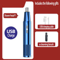 USB Rechargeable Nose Hair Trimmer - Portable Electric Mini Groomer with Stainless Steel Washable Head