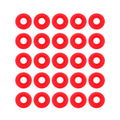 25-Pack Red Silicone Gaskets for Swing Flip-Top Bottles - Replacement Beer Bottle Seals