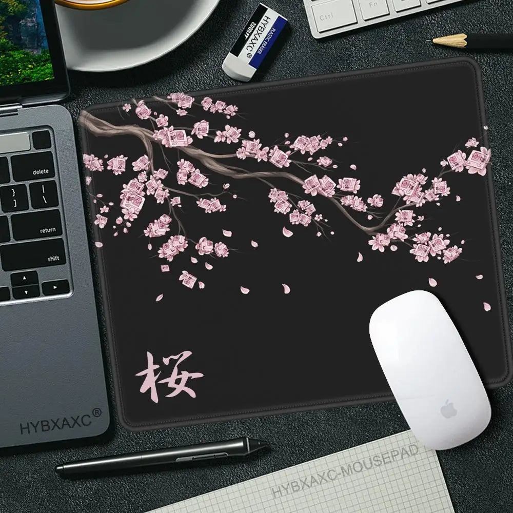 Cherry Blossom (Sakura) 45×40 cm (17.7×15.7 in) Non-Slip Stitched-Edge Gaming Mouse Pad Desk Mat