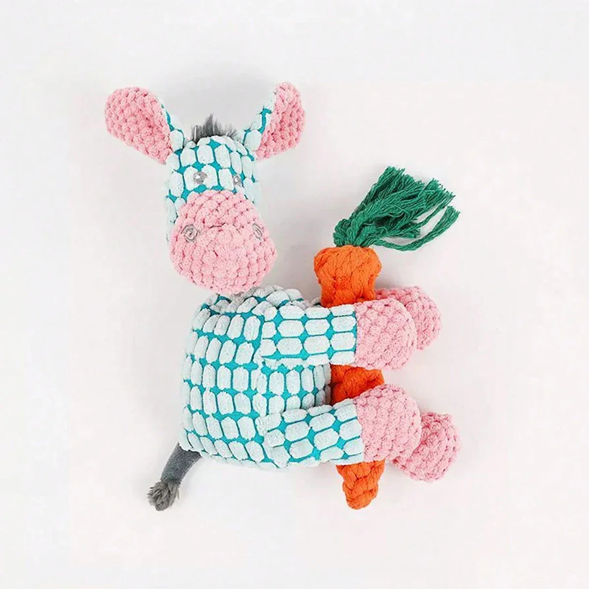 Donkey Plush Dog Toy with Squeaker – Interactive Chew & Fetch Toy for Small & Medium Dogs, 8.7–10.0 in (22–25.5 cm)