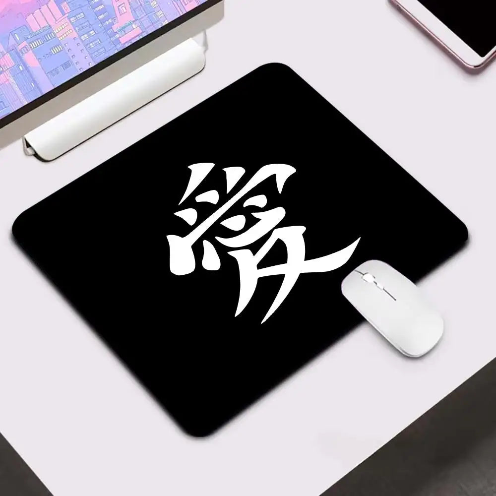 Gaming Mouse Pad — Locking Edge Love Calligraphy Desk Mat, Speed Microfiber Surface, Non-Slip Rubber Base, 2–5mm (0.08–0.20 in)