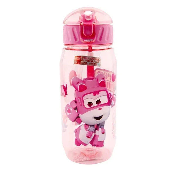 Kawaii Kids Water Bottle with Straw - BPA-Free Ceramic Cute Cartoon Drinkware