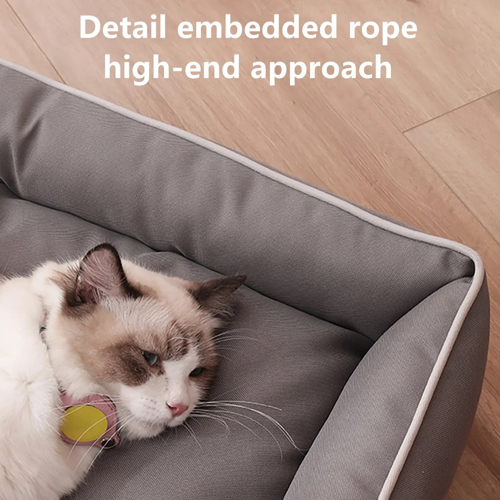 Waterproof 600D Oxford Dog Bed – Thick PP Cotton, Bite-Resistant Pet Mat for All Seasons