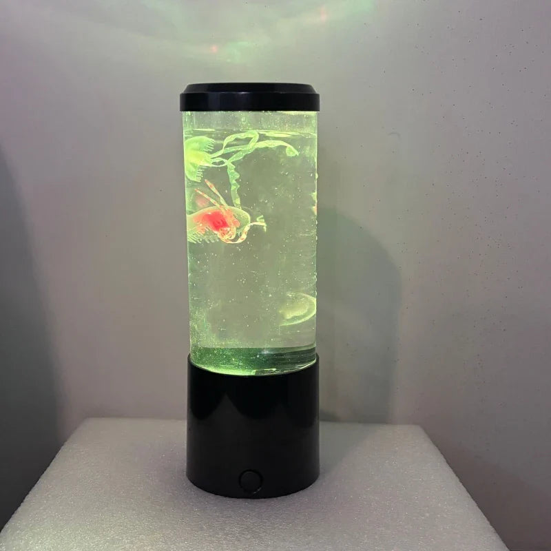 8-Inch (20 cm) Jellyfish Lava Lamp LED 7-Color Aquarium Night Light for Bedroom Desktop Decoration Gift