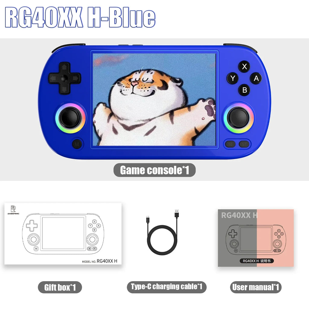 Retro Handheld Game Console 4.0-inch (102 mm) IPS 640x480, 3200mAh Battery, RGB Joystick, 5,000+ Built-in Games, Up to 512GB Expandable