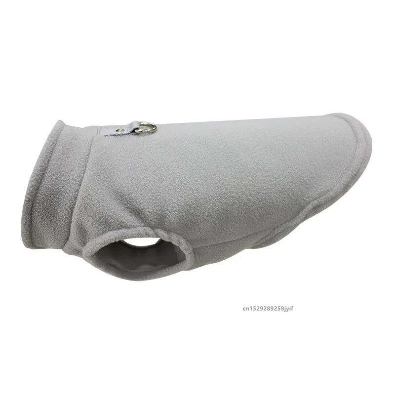 Winter Fleece Pet Jacket Vest with D-Ring – Warm Dog & Cat Coat for Small Breeds (Chihuahua, French Bulldog)