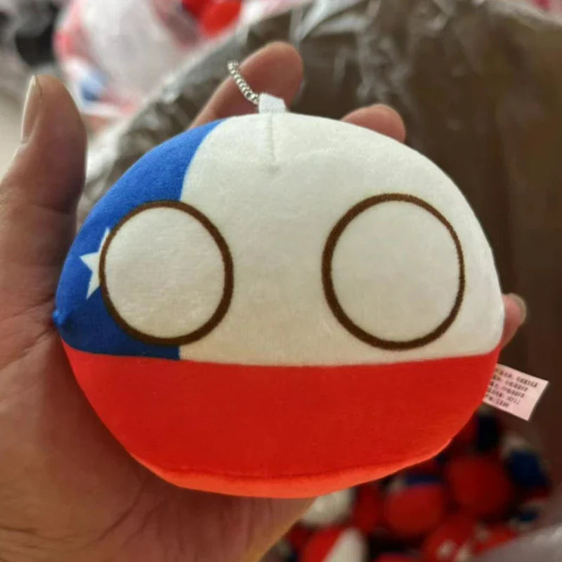 Polandball Countryball Plush Keychain 10 cm (3.9 in) 70 Designs Country Ball Pendant Stuffed Toy for Kids