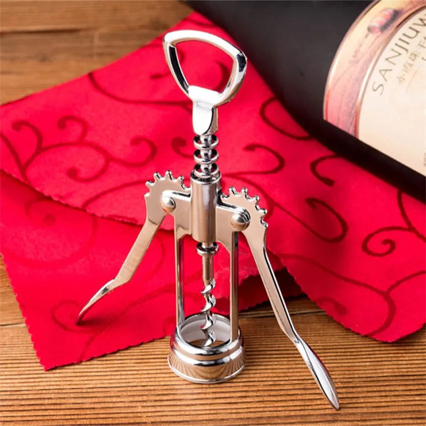 Wing Corkscrew Wine Bottle & Beer Cap Opener - Zinc Alloy Lever Opener
