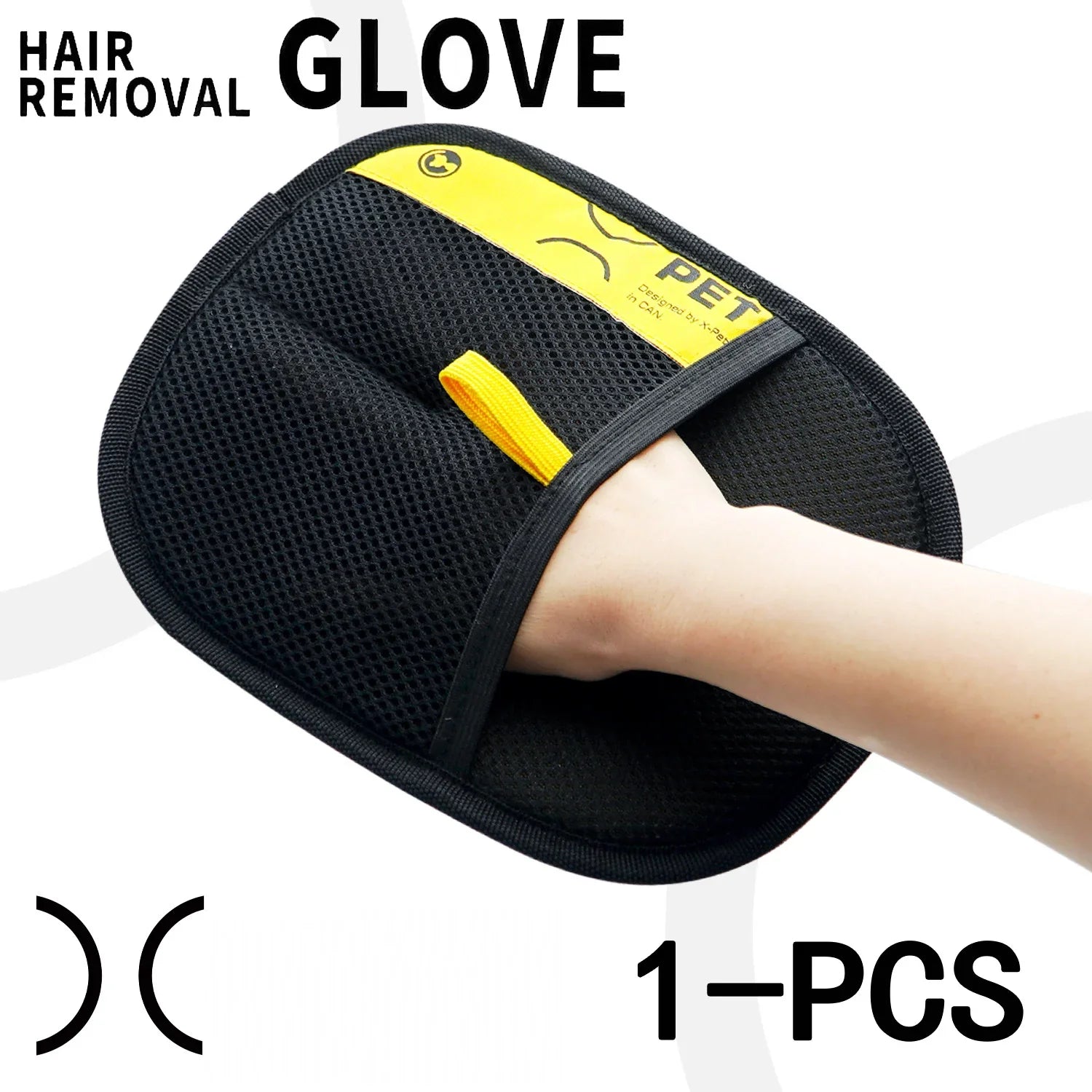 Pet Hair Remover Gloves – Electrostatic Reusable Washable Grooming Glove with 2-in-1 Lint Roller for Cats & Dogs