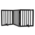 Freestanding Wood Pet Gate — Foldable 3-Panel Expandable Dog Barrier, 60 in (153 cm)