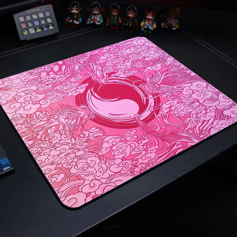 Cute Tiger Small Gaming Mouse Pad with Wrist Rest — Anti-Slip Rubber Desk Mat for Laptops & Keyboards