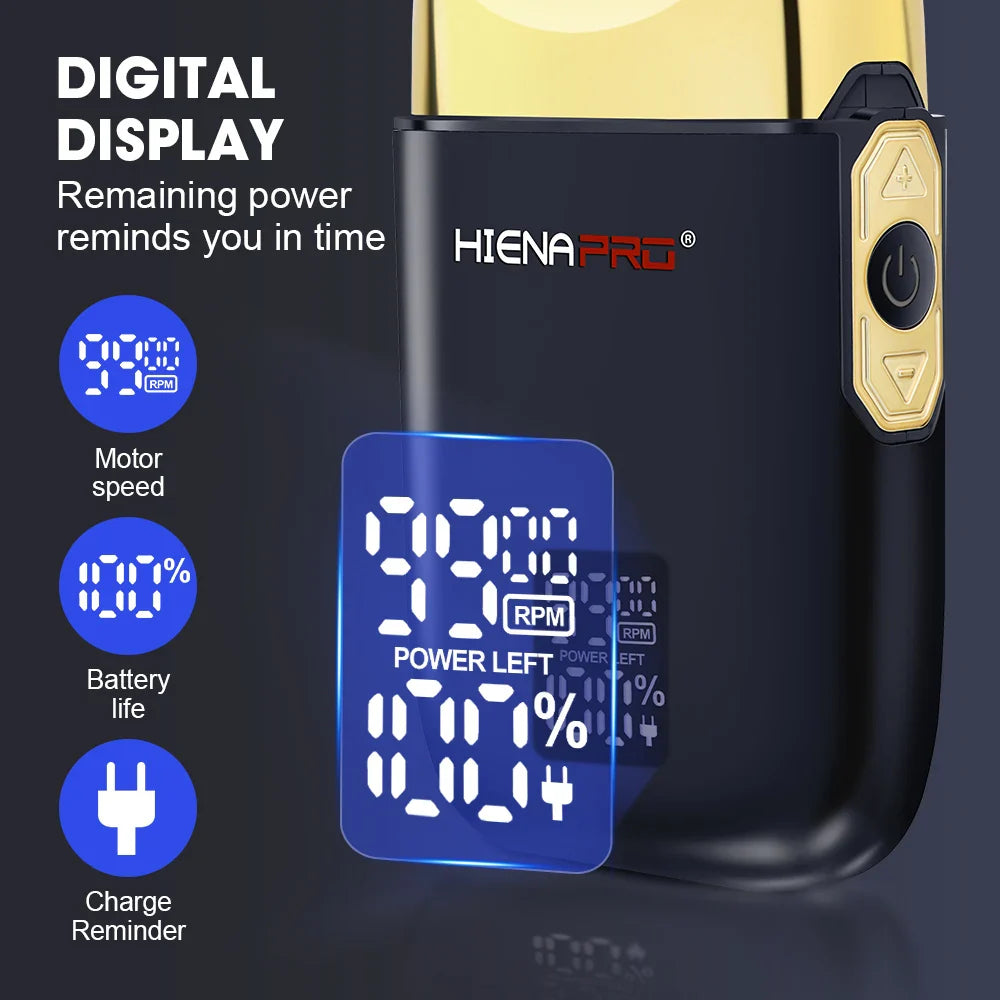 Men's Rechargeable Electric Shaver & Hair Clipper – Metal Housing, USB Fast Charge, Hypoallergenic Foil