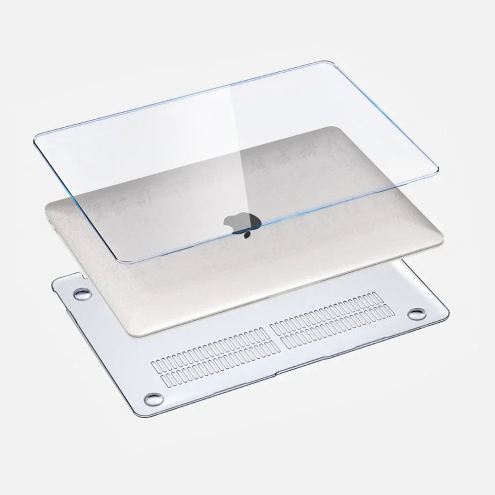 Clear Hard Shell Laptop Case for MacBook Air & Pro — Transparent Cover for 13/14/15/16-inch (33/36/38/41 cm)