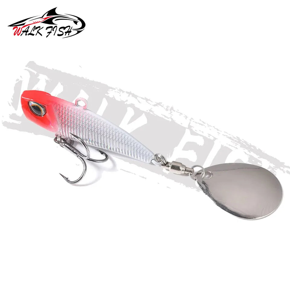 VIB Spinner Bait Metal Fishing Lure – Rotating Tail Wobbler, 7g/11g/15g/21g (0.25/0.39/0.53/0.74 oz), 28–42 mm (1.10–1.65 in), 11 Colors