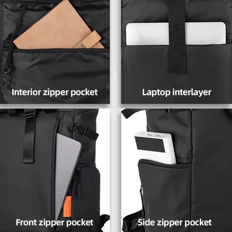 Men's 15.6-Inch Laptop Backpack - Waterproof Travel, Hiking & Business Rucksack