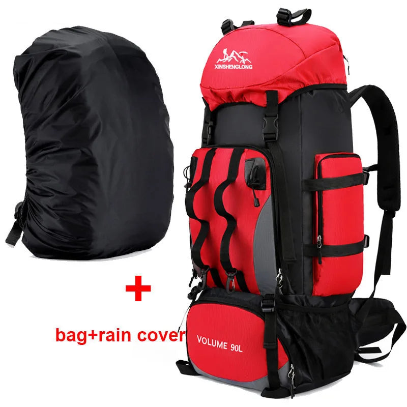 90L Waterproof Hiking & Camping Backpack — Large Capacity Trekking Rucksack for Travel (Unisex)