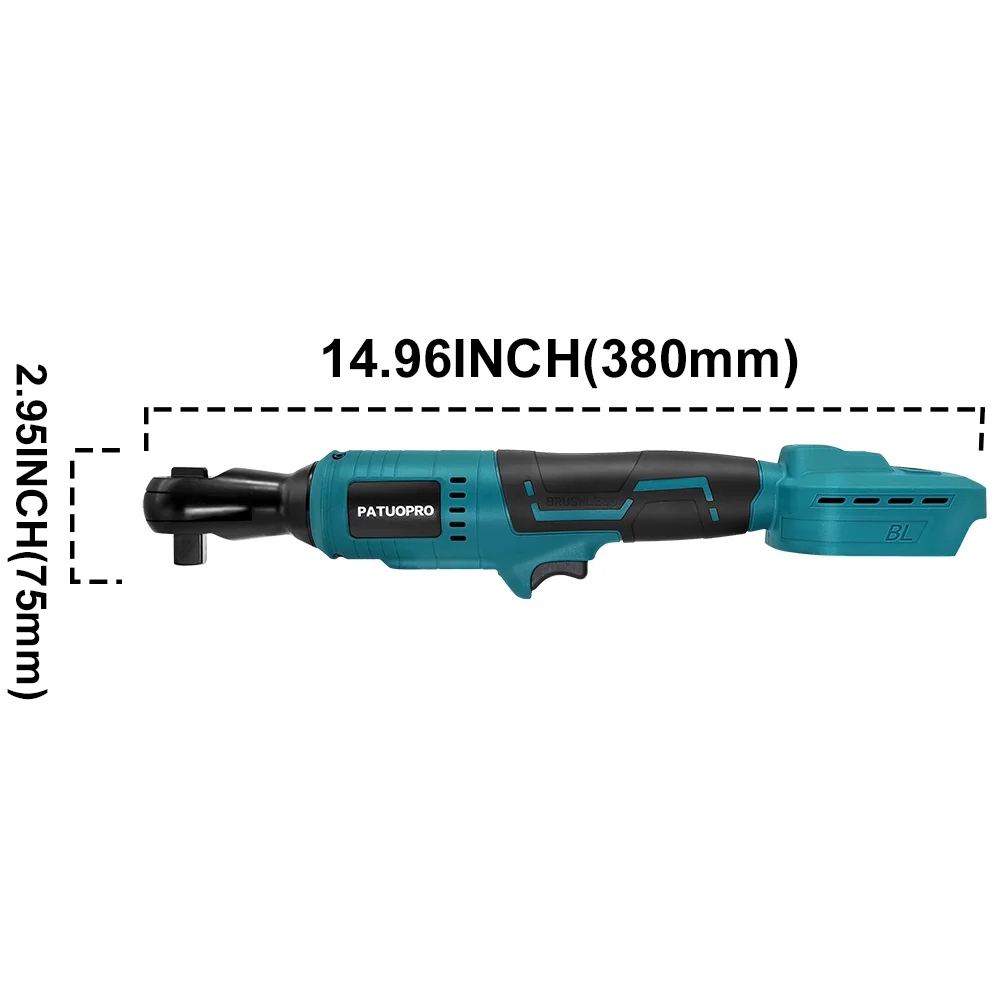 1/2 in (12.7 mm) Brushless Cordless Electric Ratchet Wrench - 18V Lithium Battery Compatible (Tool Only)