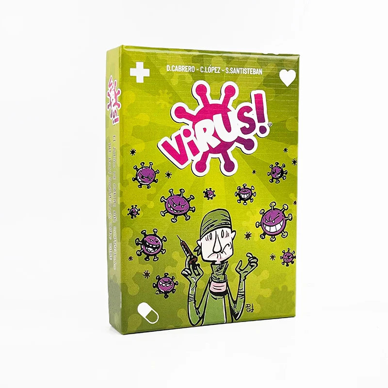 Virus Card Game – Trilingual English/Spanish/French Family Party Game, 2-6 Players, Ages 8+