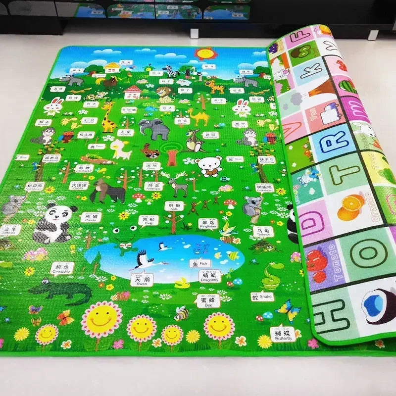 Baby Play Mat Foam Crawling Activity Gym Rug – Non-Toxic EPE, Double-Sided, Foldable (Available in 5 Sizes)