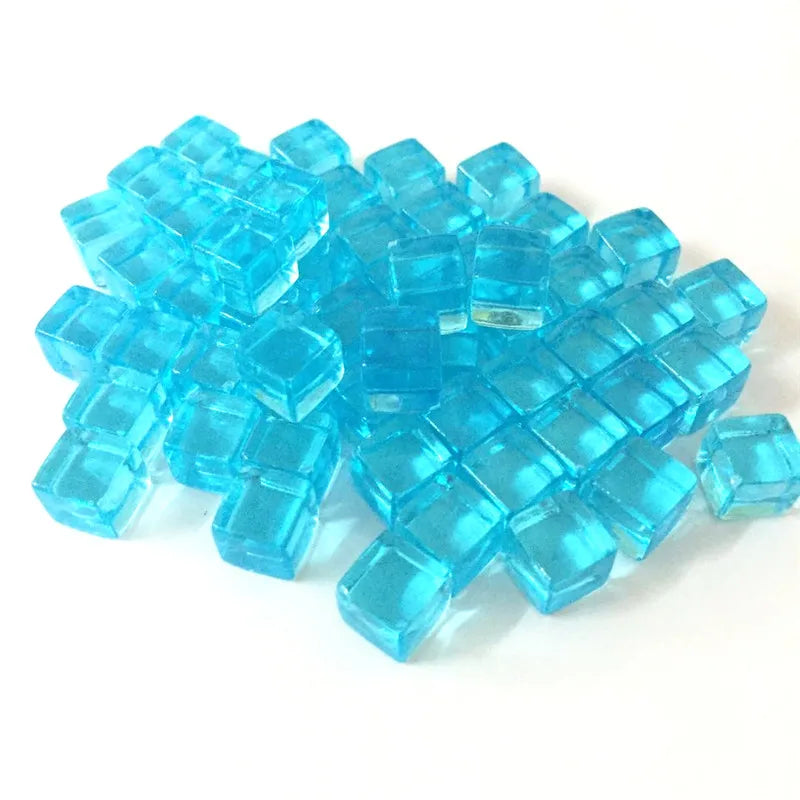 50-Pack 8mm Acrylic Cube Dice (0.31in) – 25 Translucent Colors Clear Game Pieces for Board Games & Crafts