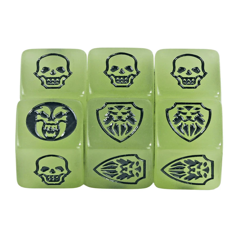 6-Pack 16mm D6 Game Dice - Transparent, Opaque & Marble Colors for Board Games & Tabletop RPGs