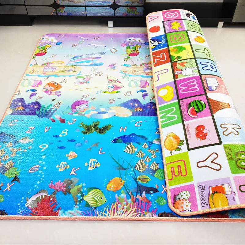 Foldable Thick Foam Play Mat for Kids 200x180 / 180x150 / 180x120 cm (79x71 / 71x59 / 71x47 in) Non-Slip Crawling Safety Rug