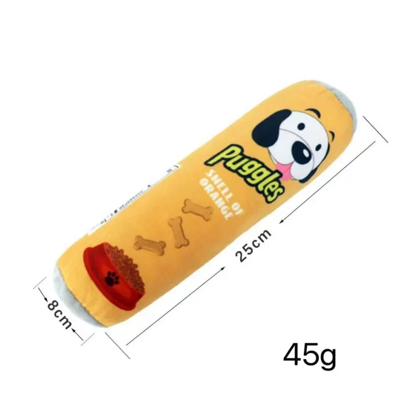 Plush Beer Bottle Dog Chew Toy - Squeaky, Bite-Resistant Interactive Toy for Small to Large Dogs, Teeth Cleaning