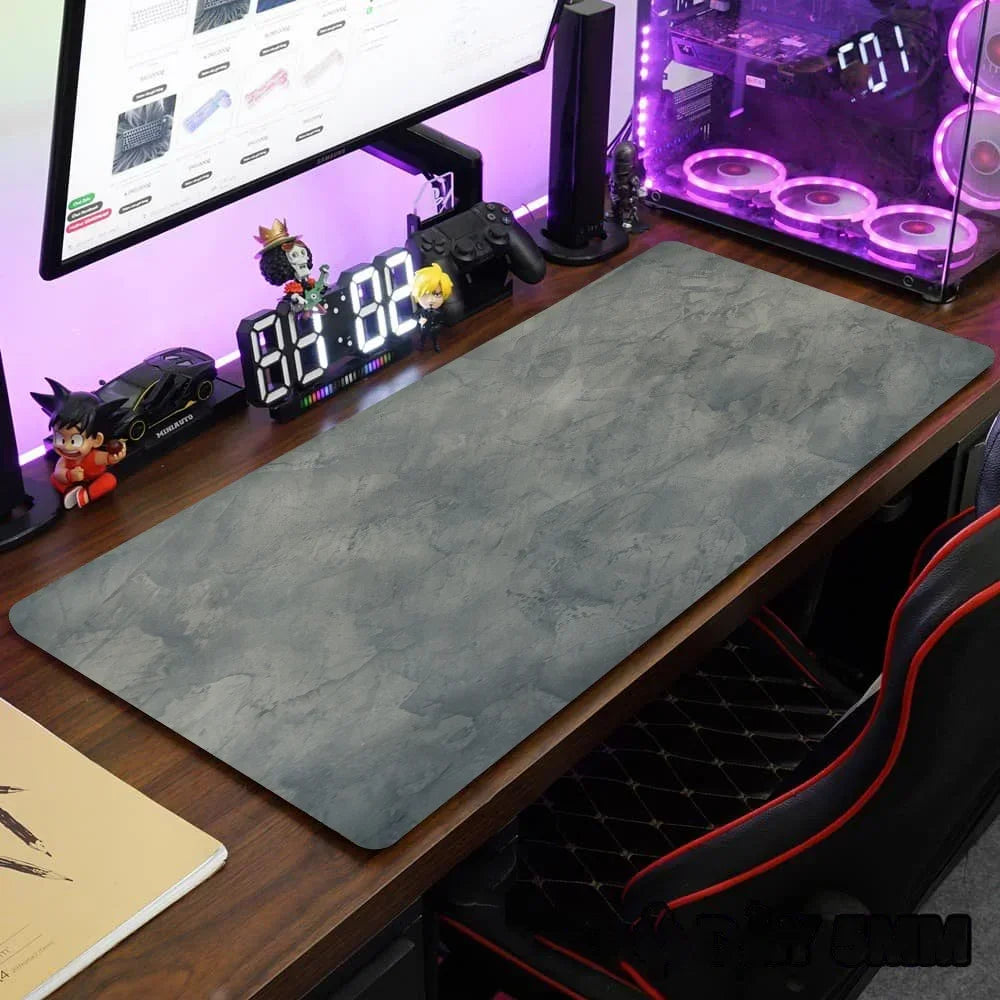 XXL Desk Mat 900x400mm (35.4 x 15.7 in) Overlocked Extended Gaming Mouse Pad, Grey