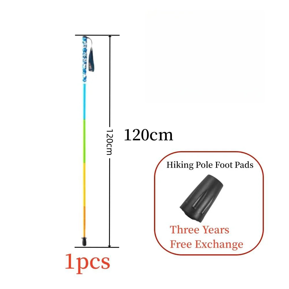 Ultralight Carbon Fiber Trekking Poles 5-Section Folding Anti-Shock Hiking and Walking Sticks 110/120/130 cm (43/47/51 in)