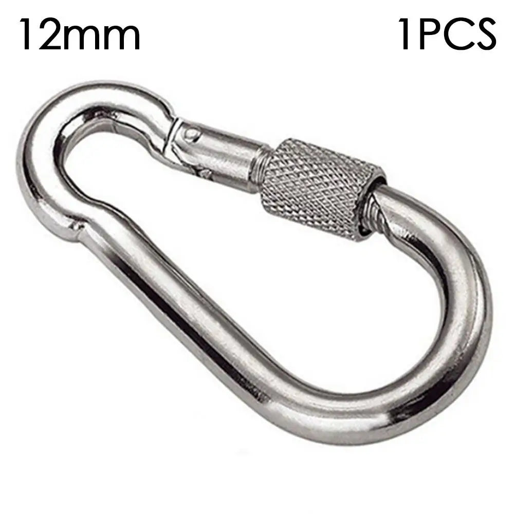M4-M12 304 Stainless Steel Screw-Lock Quick Link Carabiner 1/2-Pack Outdoor Climbing & Camping Gear