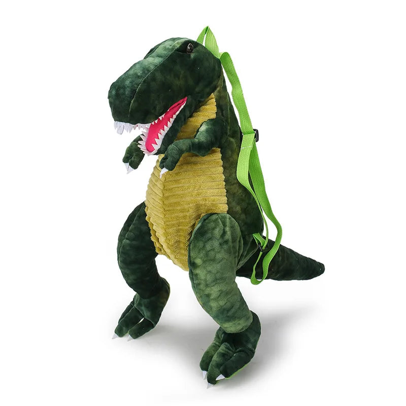 Plush T-Rex Dinosaur Backpack with Adjustable Straps, Kids School Bag for Boys and Girls