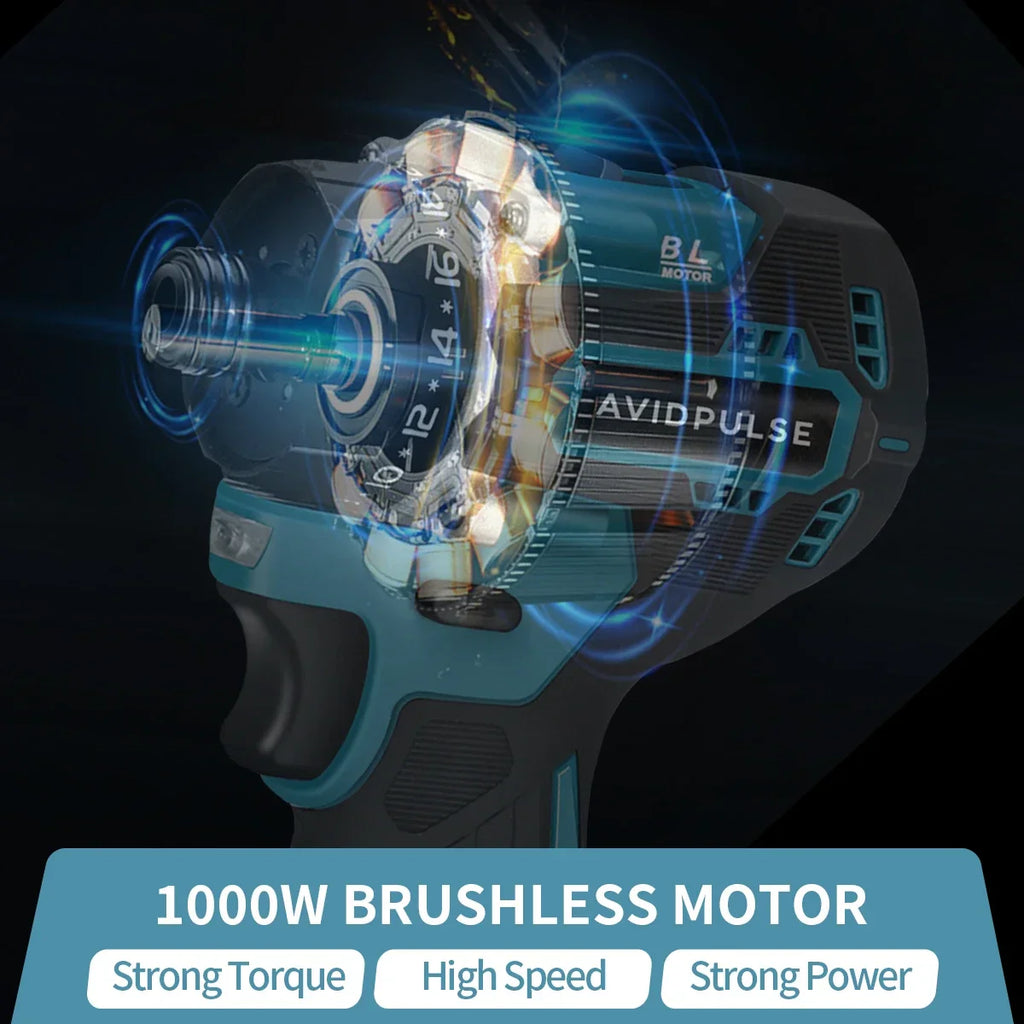20+1 Gear 1/4-inch (6.35mm) Brushless Cordless Electric Screwdriver, 280 N·m Torque — 18V Battery Compatible