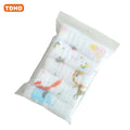 5-Pack Baby Cotton Gauze Burp Cloths, 6-Layer Absorbent Saliva Towels, Solid & Cartoon Prints, Unisex Newborn