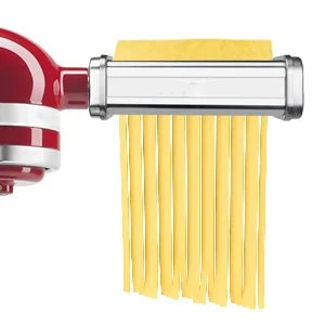 Stand Mixer Pasta Attachment — 304 Stainless Steel Pasta Sheet Roller with Spaghetti & Fettuccine Cutters, Fits Most Power-Hub Mixers