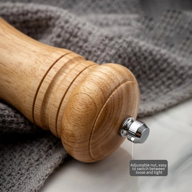 Manual Pepper Mill – Acrylic & Rubber Wood with Ceramic Core | Freshly Ground Pepper Grinder