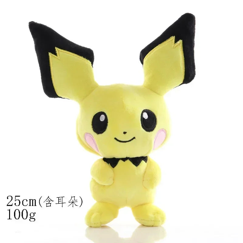 Cute Pikachu Pichu Charmander Bulbasaur Squirtle Psyduck Eevee Plush Soft Stuffed Doll 6-12 in (15-30 cm)